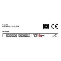 Raritan 1PH, 230V AC, 16A, 12 - Reliable Power Distribution for Optimal Performance | PX2-2025T-H4